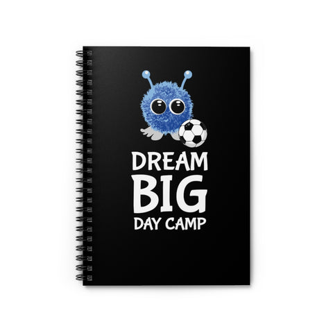Spiral Notebook: Soccer Fuzzy Black