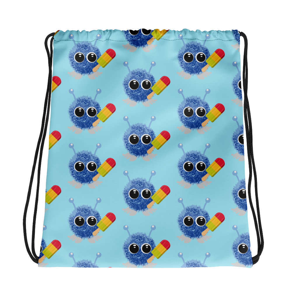 Drawstring bag: Popsicle Fuzzy Aqua