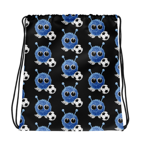 Drawstring bag: Soccer Fuzzy Black